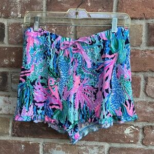 Lilly Pulitzer Pink, Blue & Green Tropical Print Shorts
